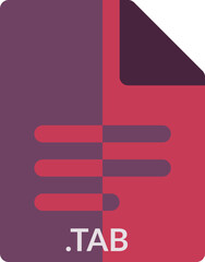 TAB black empty outline doc icon