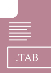 TAB File format icon fill insidse with symbol