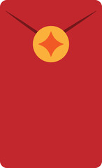 Chinese new year red envelope bag illustration