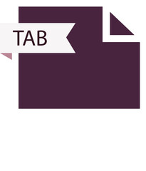 TAB File format icon roe color fill