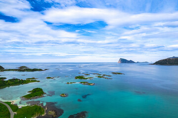 Sommarøy beach by drone