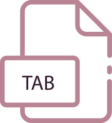 TAB File icon with checked mark