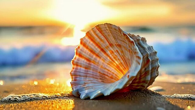 a seashell on the beach
