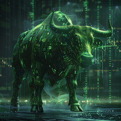 Bull Market Illustration Rising Stock Prices and Investor Optimism in Finance