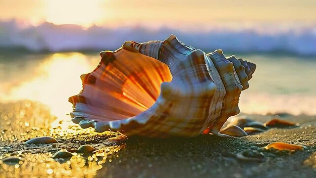 a seashell on the beach