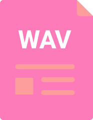 WAV file icon with symbols