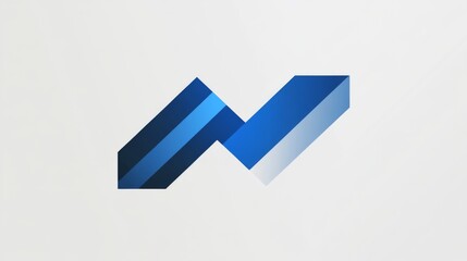 Abstract Blue Geometric Logo Illustration