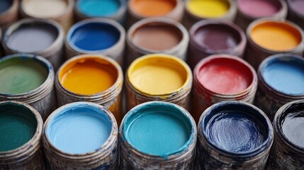 Colorful Paint Jars