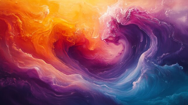 Vibrant Abstract Color Swirl