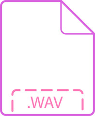 WAV File icon deep rounded outline