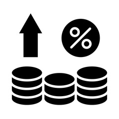 Interest Rate glyph icon