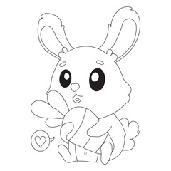 Outline Drawing Easy Image on a white background illustration in vector.