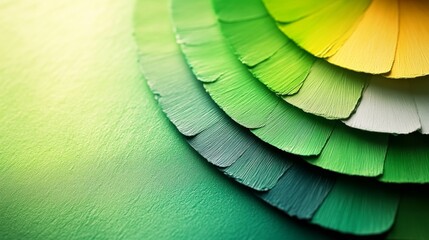 Fototapeta premium Color Spectrum in Greens and Yellows