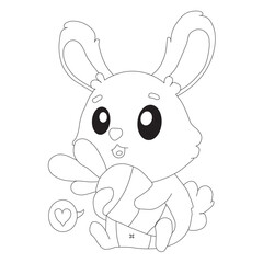 Outline Drawing Easy Image on a white background illustration in vector.