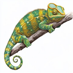 Obraz premium Chameleon on Branch.
