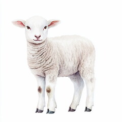 Fototapeta premium Cute Watercolor Lamb.