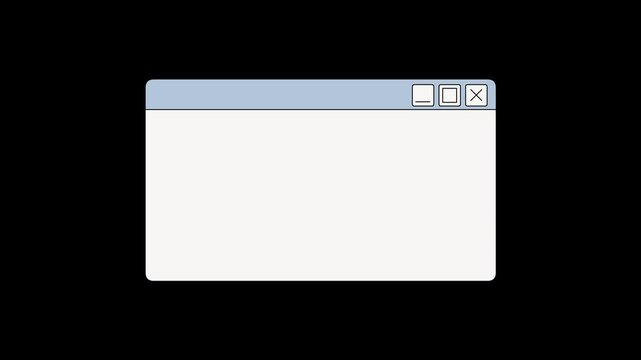 pop up window animation set with several variations