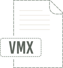 VMX File format icon dashed outline