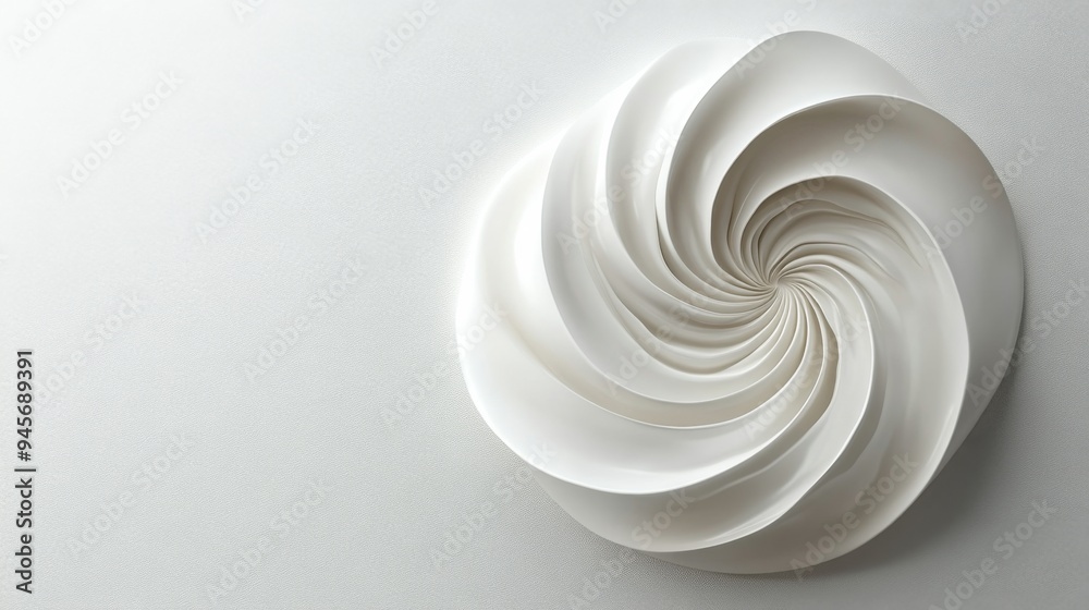 Canvas Prints Abstract Modern White Spiral Art