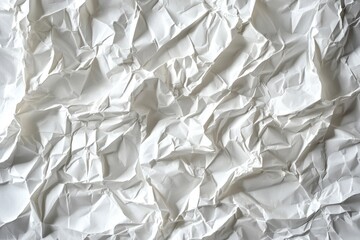 Obraz premium Crumpled white paper texture background with rough surface and deep creases Generative AI
