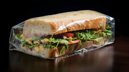Biodegradable plastic wraps for sandwiches
