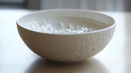 Minimalist White Ceramic Bowl