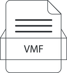 VMF File icon black outline