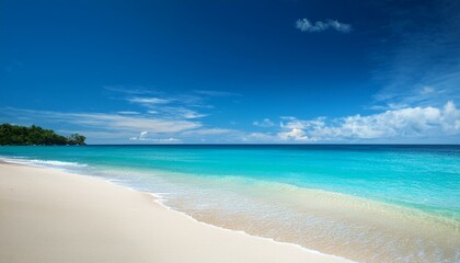 Summer vacation, tropical beach with blue sky and sea for relaxation