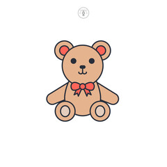 Teddy Bear icon symbol vector illustration isolated on white background