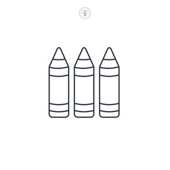 Crayon icon symbol vector illustration isolated on white background