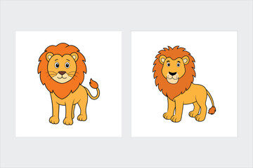 Cartoon lion vector illustration