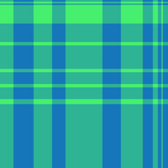 Amazing fabric tartan vector, design texture check textile. Model seamless pattern background plaid in teal and cyan colors.