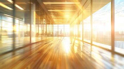 Sunlight Streaming Through Modern Office Windows