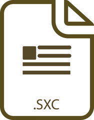 SXC File icon with symbol
