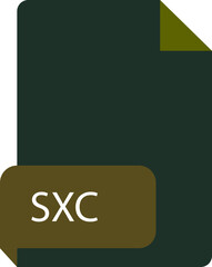 SXC file extension icon crisp corners grey colors
