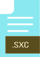 Obraz premium SXC File format icon outline and fill