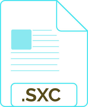 SXC File icon little lines outline