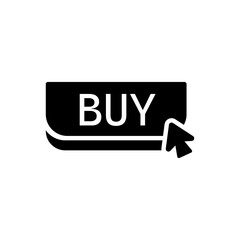 Click on buy icon,flat illustration