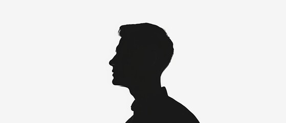 Silhouetted Shadow: A Monochromatic Portrait --ar 7:3