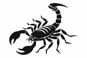 Scorpion silhouette vector art illustration