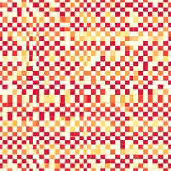 Fototapeta premium Colorful abstract pattern of red and yellow squares.