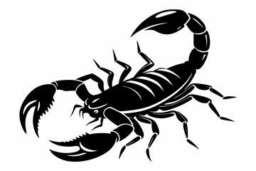 Scorpion silhouette vector art illustration