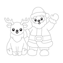 Christmas easy drawing vector on a white background. Christmas icon vector design.