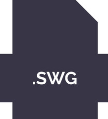 SWG File extension icon fill crisp corners with symbol