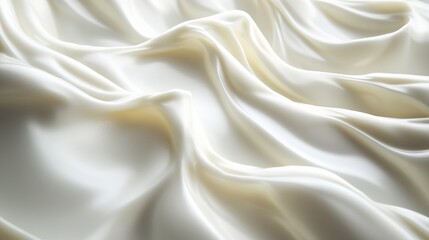 Obraz premium Creamy cascades resemble frothy waves, each layer as smooth as velvety yogurt. 