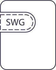 SWG File icon thick black outline