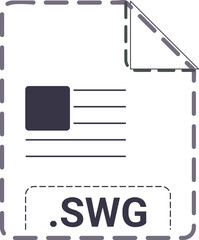 SWG File icon minsk dashed rounded outline