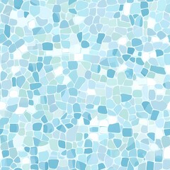 Abstract blue mosaic pattern in soft hues.