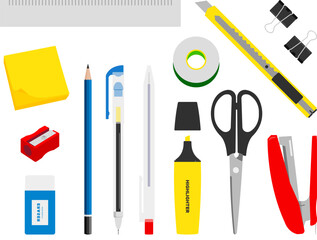 Office stationary vector