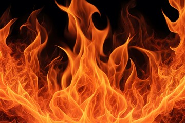 Fototapeta premium A close up of flames with sharp jagged edges creating a fierce and powerful background, Ai Generated